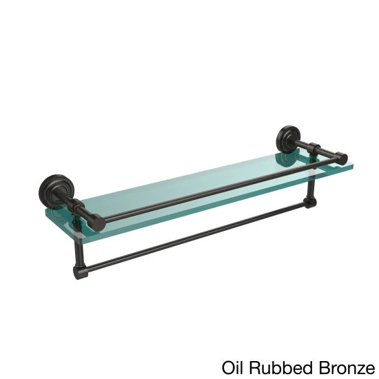 Best Pirce ⭐ Allied Brass Dottingham 22-inch Gallery Glass Shelf With Towel Bar - 22"l Antique Bronze ✨ 9 Best Pirce ⭐ Allied Brass Dottingham 22-inch Gallery Glass Shelf With Towel Bar - 22"l Antique Bronze ✨ - Image 7