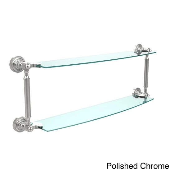 Buy 🔔 Allied Brass Dottingham Collection 24-inch 2-tiered Glass Shelf ✔️ 7 Buy 🔔 Allied Brass Dottingham Collection 24-inch 2-tiered Glass Shelf ✔️ - Image 5