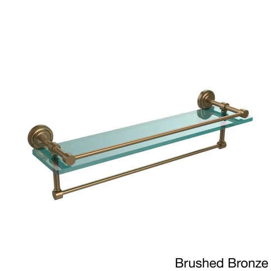 Best Pirce ⭐ Allied Brass Dottingham 22-inch Gallery Glass Shelf With Towel Bar - 22"l Antique Bronze ✨ 10 Best Pirce ⭐ Allied Brass Dottingham 22-inch Gallery Glass Shelf With Towel Bar - 22"l Antique Bronze ✨ - Image 8