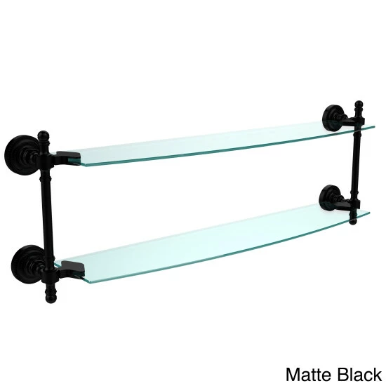 Promo 🌟 Allied Brass Retro Dot Collection 24-inch 2-tiered Glass Shelf 🎁 5 Promo 🌟 Allied Brass Retro Dot Collection 24-inch 2-tiered Glass Shelf 🎁 - Image 3