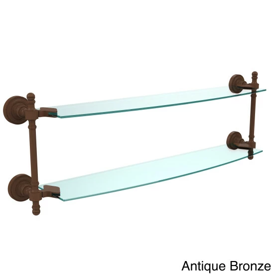 Promo 🌟 Allied Brass Retro Dot Collection 24-inch 2-tiered Glass Shelf 🎁 6 Promo 🌟 Allied Brass Retro Dot Collection 24-inch 2-tiered Glass Shelf 🎁 - Image 4