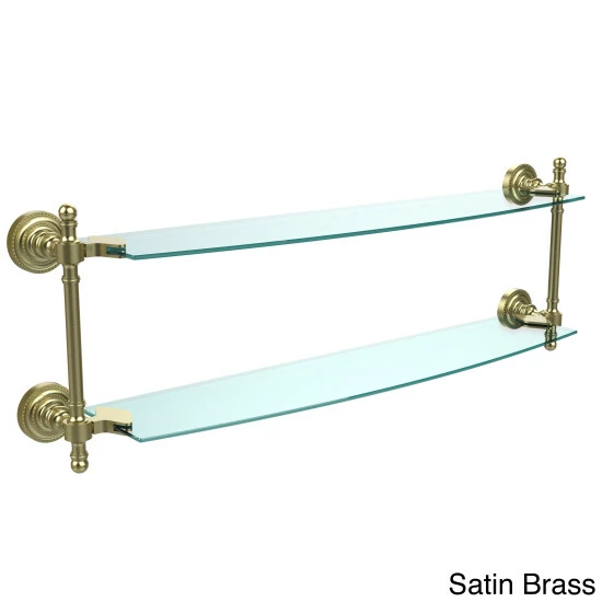 Promo 🌟 Allied Brass Retro Dot Collection 24-inch 2-tiered Glass Shelf 🎁 7 Promo 🌟 Allied Brass Retro Dot Collection 24-inch 2-tiered Glass Shelf 🎁 - Image 5