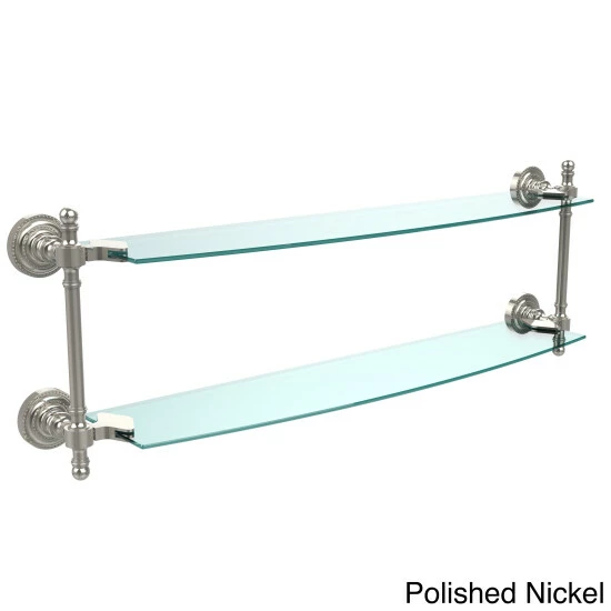 Promo 🌟 Allied Brass Retro Dot Collection 24-inch 2-tiered Glass Shelf 🎁 8 Promo 🌟 Allied Brass Retro Dot Collection 24-inch 2-tiered Glass Shelf 🎁 - Image 6