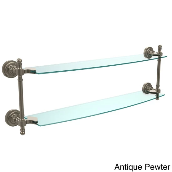 Promo 🌟 Allied Brass Retro Dot Collection 24-inch 2-tiered Glass Shelf 🎁 9 Promo 🌟 Allied Brass Retro Dot Collection 24-inch 2-tiered Glass Shelf 🎁 - Image 7