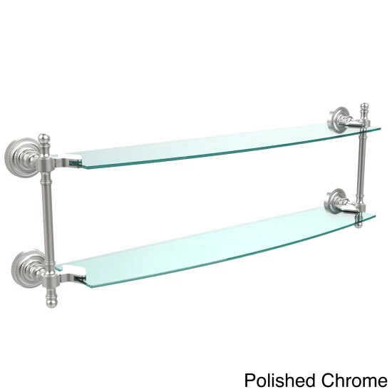 Promo 🌟 Allied Brass Retro Dot Collection 24-inch 2-tiered Glass Shelf 🎁 10 Promo 🌟 Allied Brass Retro Dot Collection 24-inch 2-tiered Glass Shelf 🎁 - Image 8