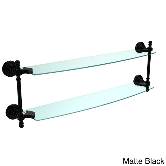Coupon 😍 Allied Brass Retro Wave Collection 24-inch 2-tiered Glass Shelf 🔥 9 Coupon 😍 Allied Brass Retro Wave Collection 24-inch 2-tiered Glass Shelf 🔥 - Image 7