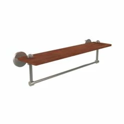 Best reviews of ❤️ Allied Brass South Beach Collection Solid IPE Ironwood 22-inch Shelf With Integrated Towel Bar 😍