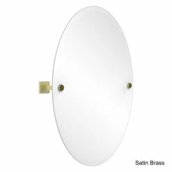 Best Pirce ❤️ Allied Brass Montero Collection Contemporary Frameless Oval Tilt Mirror With Beveled Edge 🎁 -Allied Brass Sales unnamed file 61