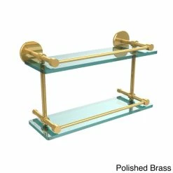 Cheapest 😍 Allied Brass Prestige Skyline 16-inch Double Glass Shelf With Gallery Rail 🥰 -Allied Brass Sales unnamed file 6215