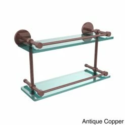 Cheapest 😍 Allied Brass Prestige Skyline 16-inch Double Glass Shelf With Gallery Rail 🥰 -Allied Brass Sales unnamed file 6217