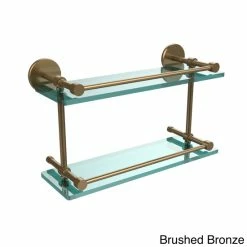 Cheapest 😍 Allied Brass Prestige Skyline 16-inch Double Glass Shelf With Gallery Rail 🥰 -Allied Brass Sales unnamed file 6219