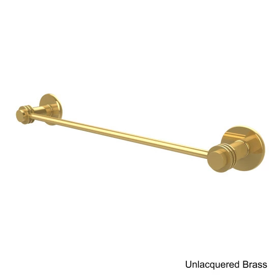 Deals 🔥 Allied Brass Mercury Collection Clear Brass 24-inch Towel Bar With Dotted Accent 🔥 4 Deals 🔥 Allied Brass Mercury Collection Clear Brass 24-inch Towel Bar With Dotted Accent 🔥 - Image 2