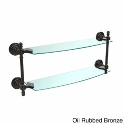 Cheap ⌛ Allied Brass Retro Dot Collection 18-inch 2-tiered Glass Shelf 🌟 -Allied Brass Sales unnamed file 6230