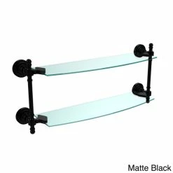 Cheap ⌛ Allied Brass Retro Dot Collection 18-inch 2-tiered Glass Shelf 🌟 -Allied Brass Sales unnamed file 6231