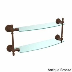 Cheap ⌛ Allied Brass Retro Dot Collection 18-inch 2-tiered Glass Shelf 🌟 -Allied Brass Sales unnamed file 6232