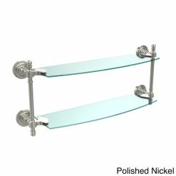 Cheap ⌛ Allied Brass Retro Dot Collection 18-inch 2-tiered Glass Shelf 🌟 -Allied Brass Sales unnamed file 6234