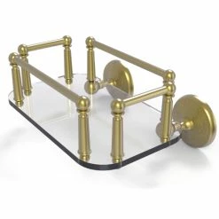Buy 🌟 Allied Brass Monte Carlo Collection Wall Mounted Glass Guest Towel Tray ✨