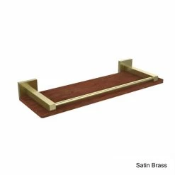 Cheap ❤️ Allied Brass Montero Collection Black, Brass, Bronze, Chrome, Copper, Nickel, Pewter Brass And Wood 16-inch Wall Shelf With Gallery Rail 🧨 -Allied Brass Sales unnamed file 6423
