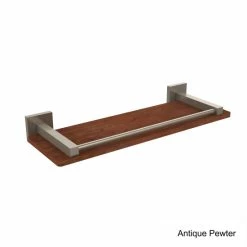 Cheap ❤️ Allied Brass Montero Collection Black, Brass, Bronze, Chrome, Copper, Nickel, Pewter Brass And Wood 16-inch Wall Shelf With Gallery Rail 🧨 -Allied Brass Sales unnamed file 6425