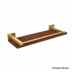 Cheap ❤️ Allied Brass Montero Collection Black, Brass, Bronze, Chrome, Copper, Nickel, Pewter Brass And Wood 16-inch Wall Shelf With Gallery Rail 🧨 -Allied Brass Sales unnamed file 6427