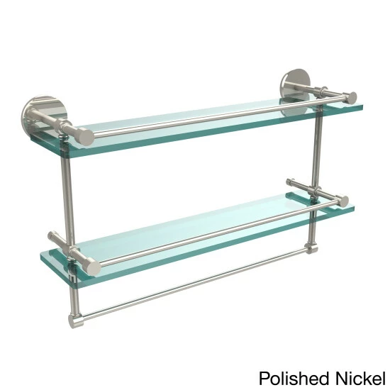 Deals โ Allied Brass Prestige Skyline Collection 22-inch Gallery Double Glass Shelf With Towel Bar ๐ 6 Deals โ Allied Brass Prestige Skyline Collection 22-inch Gallery Double Glass Shelf With Towel Bar ๐ - Image 4