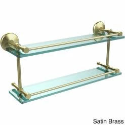 Hot Sale ✨ Allied Brass Monte Carlo 22-inch Double Glass Shelf With Gallery Rail ❤️ -Allied Brass Sales unnamed file 6475