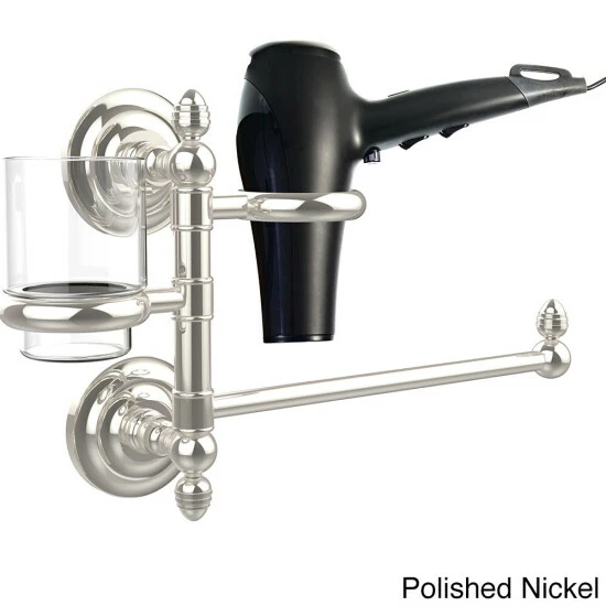 Outlet 🎉 Allied Brass Que New Collection Hair Dryer Holder And Organizer Satin Brass 🥰 9 Outlet 🎉 Allied Brass Que New Collection Hair Dryer Holder And Organizer Satin Brass 🥰 - Image 7