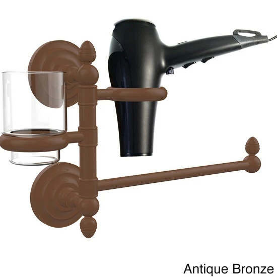Outlet 🎉 Allied Brass Que New Collection Hair Dryer Holder And Organizer Satin Brass 🥰 10 Outlet 🎉 Allied Brass Que New Collection Hair Dryer Holder And Organizer Satin Brass 🥰 - Image 8