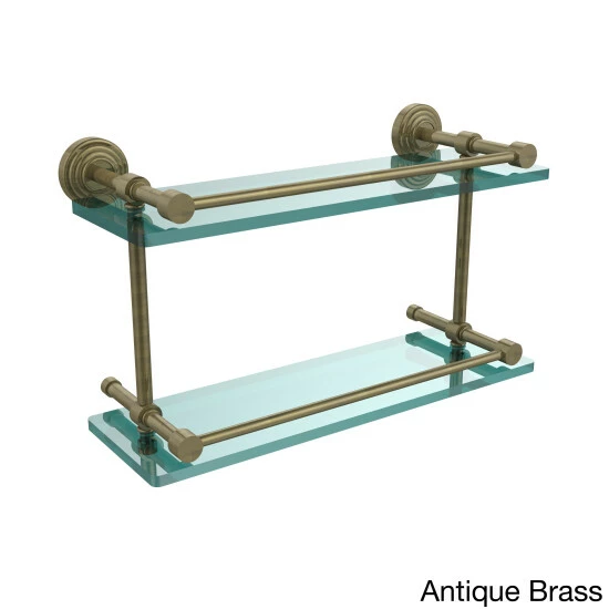 Hot Sale ⭐ Allied Brass Waverly Place 16-inch Double Glass Shelf With Gallery Rail 🤩 4 Hot Sale ⭐ Allied Brass Waverly Place 16-inch Double Glass Shelf With Gallery Rail 🤩 - Image 2