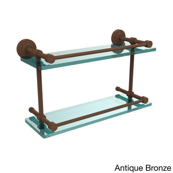Hot Sale ⭐ Allied Brass Waverly Place 16-inch Double Glass Shelf With Gallery Rail 🤩 7 Hot Sale ⭐ Allied Brass Waverly Place 16-inch Double Glass Shelf With Gallery Rail 🤩 - Image 5
