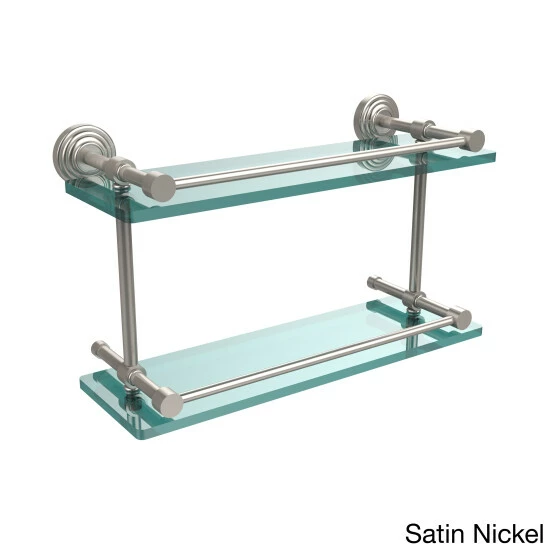 Hot Sale ⭐ Allied Brass Waverly Place 16-inch Double Glass Shelf With Gallery Rail 🤩 10 Hot Sale ⭐ Allied Brass Waverly Place 16-inch Double Glass Shelf With Gallery Rail 🤩 - Image 8