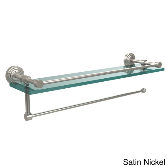 Cheapest 😀 Allied Brass Wavwely Place Collection Paper Towel Holder With 22-inch Gallery Glass Shelf - 5"w X 22"l X .375"h Brushed Bronze ✔️ 4 Cheapest 😀 Allied Brass Wavwely Place Collection Paper Towel Holder With 22-inch Gallery Glass Shelf - 5"w X 22"l X .375"h Brushed Bronze ✔️ - Image 2