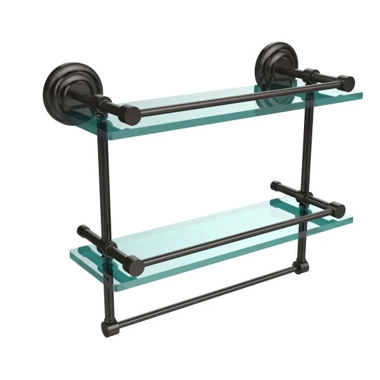 Coupon ๐ Allied Brass 16-inch Gallery Double Glass Shelf With Towel Bar - 16"L Oil Rubbed Bronze ๐ 3 Coupon ๐ Allied Brass 16-inch Gallery Double Glass Shelf With Towel Bar - 16"L Oil Rubbed Bronze ๐