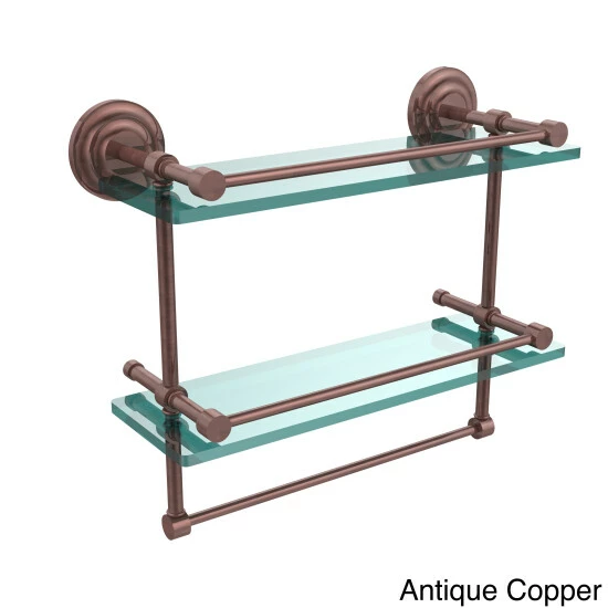 Coupon ๐ Allied Brass 16-inch Gallery Double Glass Shelf With Towel Bar - 16"L Oil Rubbed Bronze ๐ 5 Coupon ๐ Allied Brass 16-inch Gallery Double Glass Shelf With Towel Bar - 16"L Oil Rubbed Bronze ๐ - Image 3