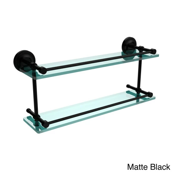 Best Sale 🛒 Allied Brass Prestige Regal 22-inch Double Glass Shelf With Gallery Rail 👍 8 Best Sale 🛒 Allied Brass Prestige Regal 22-inch Double Glass Shelf With Gallery Rail 👍 - Image 6