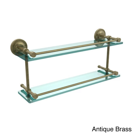 Best Sale 🛒 Allied Brass Prestige Regal 22-inch Double Glass Shelf With Gallery Rail 👍 9 Best Sale 🛒 Allied Brass Prestige Regal 22-inch Double Glass Shelf With Gallery Rail 👍 - Image 7