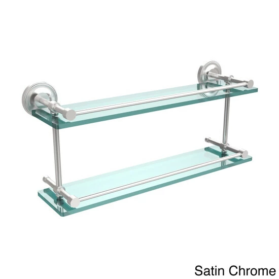 Best Sale 🛒 Allied Brass Prestige Regal 22-inch Double Glass Shelf With Gallery Rail 👍 10 Best Sale 🛒 Allied Brass Prestige Regal 22-inch Double Glass Shelf With Gallery Rail 👍 - Image 8