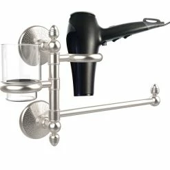 Cheap 🔔 Allied Brass Monte Carlo Collection Hair Dryer Holder And Organizer 🎁