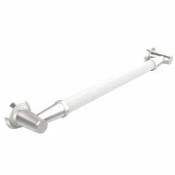 Best Pirce ⌛ Allied Brass White/Silvertone Brass 16-inch Reeded Grab Bar 🧨
