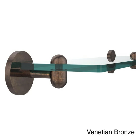 Best Sale 🔔 Allied Brass Tango Collection Bathroom Single Glass Shelf 🎁 4 Best Sale 🔔 Allied Brass Tango Collection Bathroom Single Glass Shelf 🎁 - Image 2