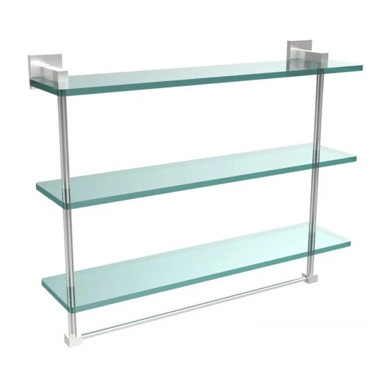 Coupon โ Allied Brass Montero Collection 22-inch Triple Tiered Glass Shelf With Integrated Towel Bar ๐ 4 Coupon โ Allied Brass Montero Collection 22-inch Triple Tiered Glass Shelf With Integrated Towel Bar ๐ - Image 2