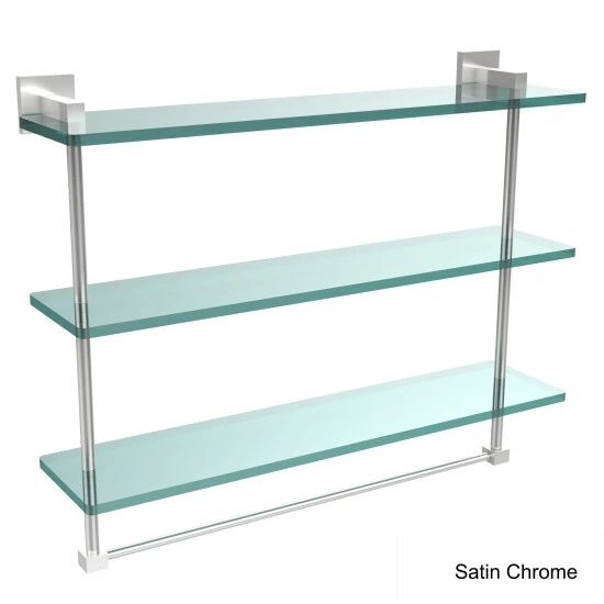 Coupon โ Allied Brass Montero Collection 22-inch Triple Tiered Glass Shelf With Integrated Towel Bar ๐ 5 Coupon โ Allied Brass Montero Collection 22-inch Triple Tiered Glass Shelf With Integrated Towel Bar ๐ - Image 3