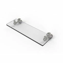 Outlet 🛒 Allied Brass Sag Harbor Collection 16 Inch Glass Vanity Shelf With Beveled Edges ✔️