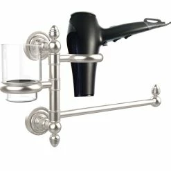 Buy 🔥 Allied Brass Dottingham Collection Hair Dryer Holder And Organizer ⭐