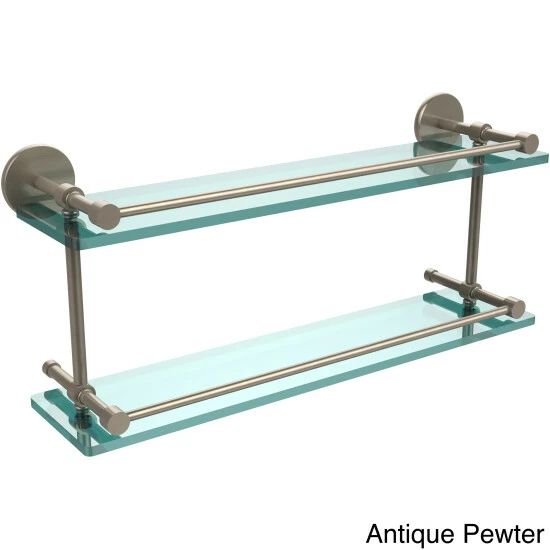 Budget ๐คฉ Allied Brass 22-inch 2-tiered Glass Shelf With Gallery Rail ๐ 7 Budget ๐คฉ Allied Brass 22-inch 2-tiered Glass Shelf With Gallery Rail ๐ - Image 5