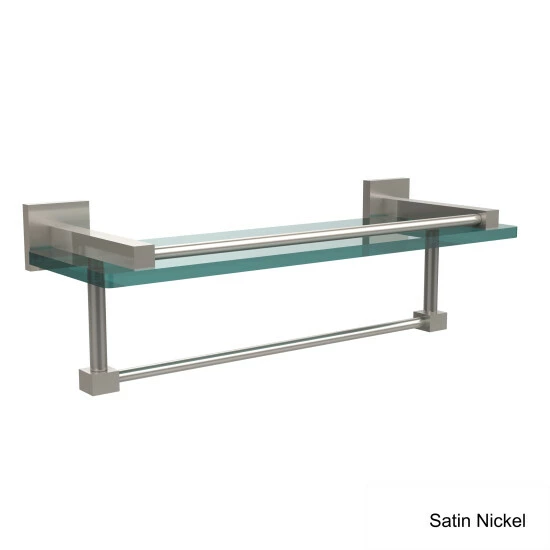 Flash Sale ⌛ Allied Brass Montero Collection 16-inch Gallery Glass Shelf With Towel Bar ✔️ 4 Flash Sale ⌛ Allied Brass Montero Collection 16-inch Gallery Glass Shelf With Towel Bar ✔️ - Image 2