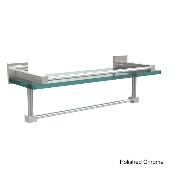 Flash Sale ⌛ Allied Brass Montero Collection 16-inch Gallery Glass Shelf With Towel Bar ✔️ 9 Flash Sale ⌛ Allied Brass Montero Collection 16-inch Gallery Glass Shelf With Towel Bar ✔️ - Image 7