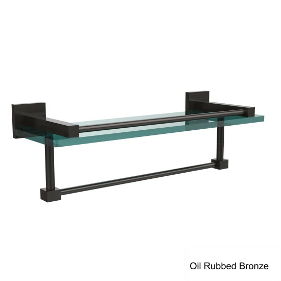 Flash Sale ⌛ Allied Brass Montero Collection 16-inch Gallery Glass Shelf With Towel Bar ✔️ 10 Flash Sale ⌛ Allied Brass Montero Collection 16-inch Gallery Glass Shelf With Towel Bar ✔️ - Image 8