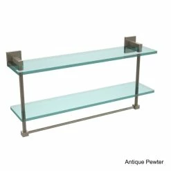 Promo ❤️ Allied Brass Montero Collection 22-inch Two-tiered Glass Shelf With Integrated Towel Bar 🤩 -Allied Brass Sales unnamed file 7121