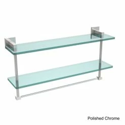 Promo ❤️ Allied Brass Montero Collection 22-inch Two-tiered Glass Shelf With Integrated Towel Bar 🤩 -Allied Brass Sales unnamed file 7122